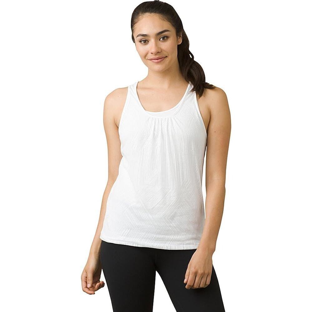 PrAna Mika Double Layer Tank Top in White Size XS